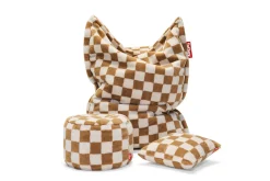 Online Fatboy - Teddy pude - Chess Almond Creme - brun ternet - 50x50 cm