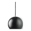 Frandsen Lighting - Ball pendel - sort mat (Ø 18 cm) m. sort stofledning