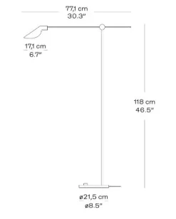 Clearance Fritz Hansen - Gulvlampe - MS011 - Sort