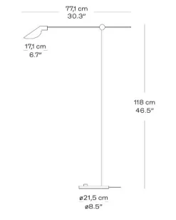 New Fritz Hansen - Gulvlampe - MS011 - Stål