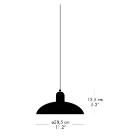 Fritz Hansen - Kaiser Idell 6631-P Pendel - Mat sort - Messing