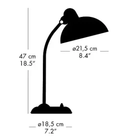 Discount Fritz Hansen - Kaiser Idell 6556-T - Bordlampe - Hvid