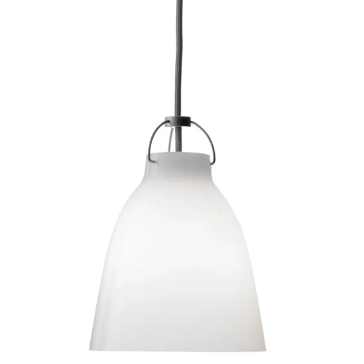 New Fritz Hansen - Loftlampe - Caravaggio Opal - P1 Small - Silver ledning 3m