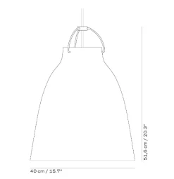 New Fritz Hansen - Loftlampe - Caravaggio™ Matt - Sort - P3 Large