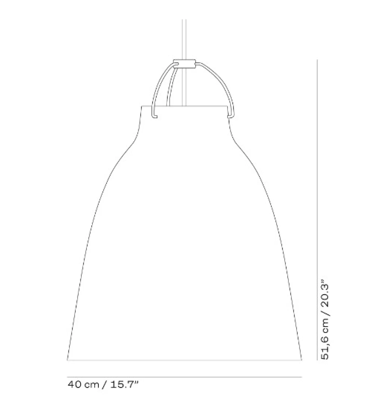 New Fritz Hansen - Loftlampe - Caravaggio™ Matt - Sort - P3 Large