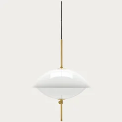Hot Fritz Hansen - Loftlampe - Clam - Opal/Messing - Ø44