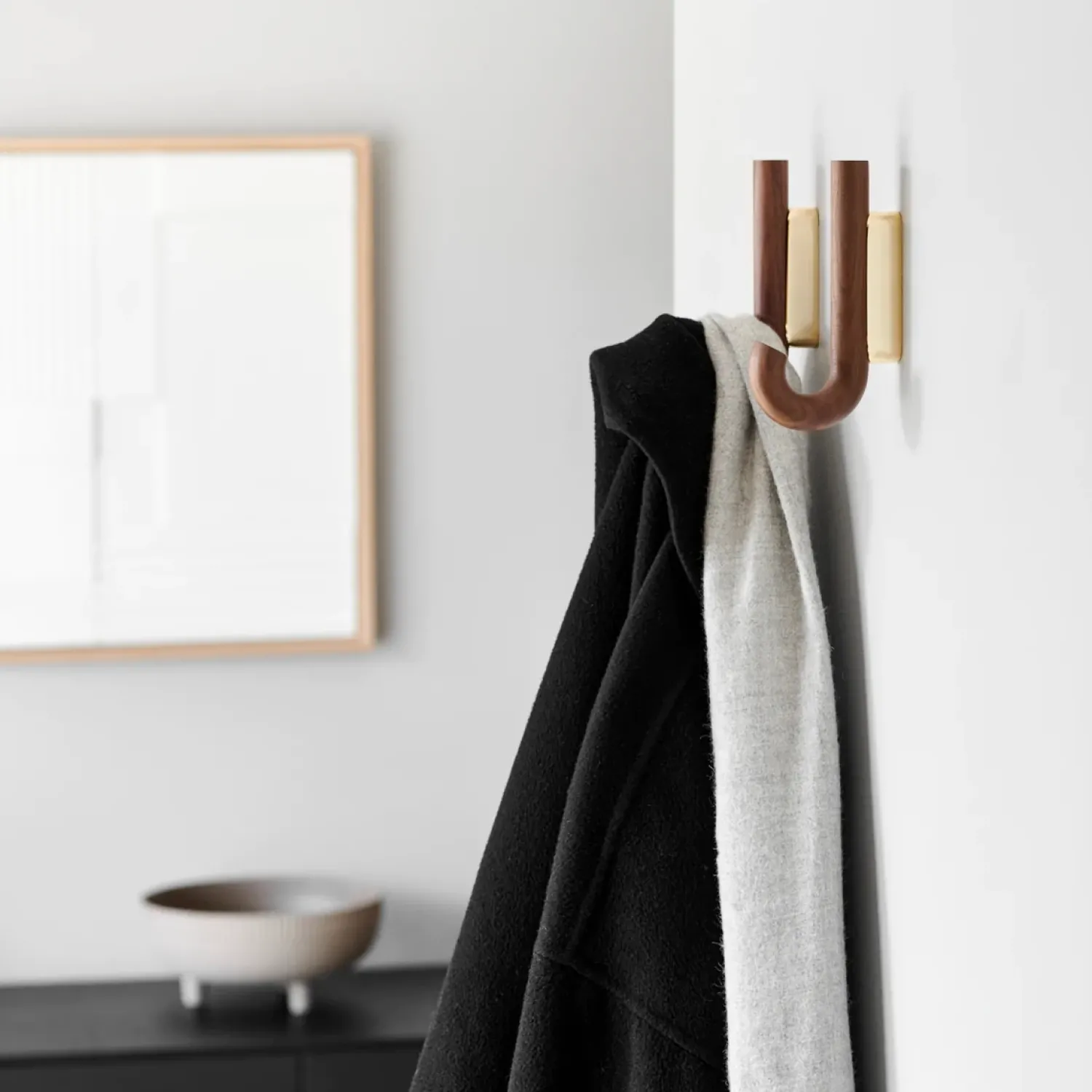 Gejst - Hook mini knage - Walnut Brass