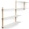 Online Gejst - NIVO B væghylde - Hvid - Lys Eg - 59x118x15 cm
