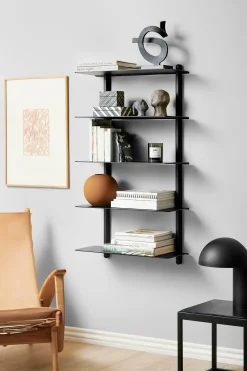 New Gejst - Nivo E, shelf large - Sort/sort eg