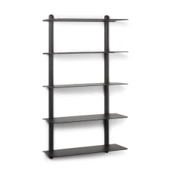 Hot Gejst - NIVO E væghylde - Large - Sort ask/Sort