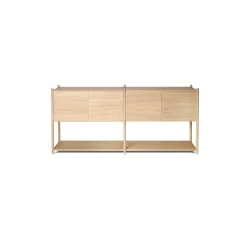 Discount Gejst - Sceene reol H - Lys eg, B: 186 cm, H: 82 cm, D: 39 cm