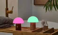 Discount Gingko - Alice Mushroom Lamp - Mini - Valnød - 13x10 cm