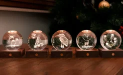 Discount Gingko - Amber Crystal Light Bordlampe - 3D Jelly Fish