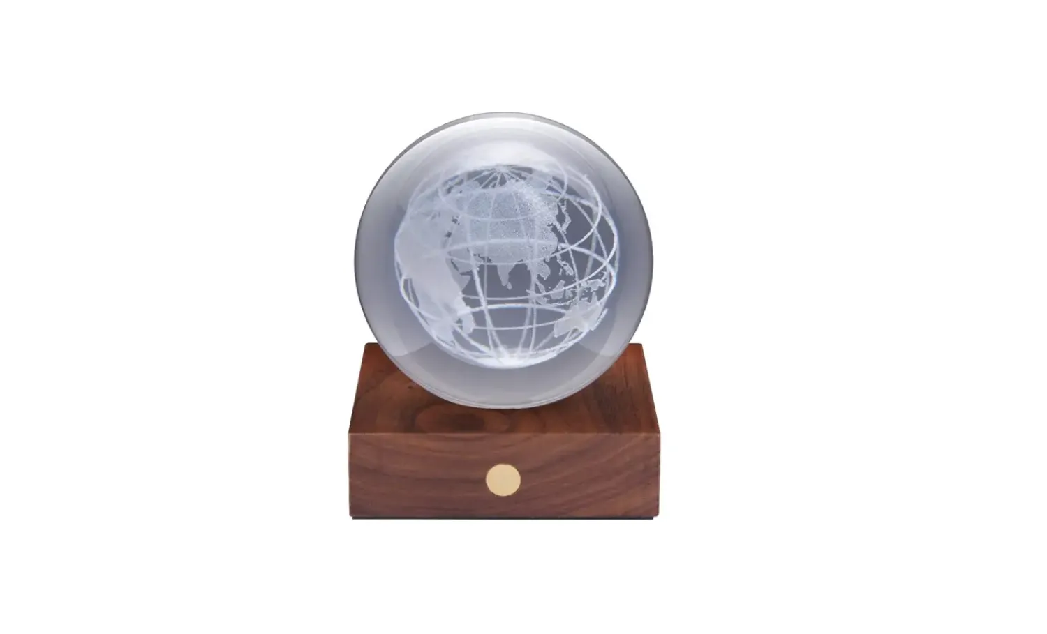 Gingko - Amber Crystal Light - World Globe