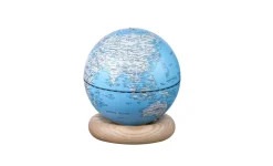 Gingko - Atlas Globe Lamp - Lightblue Mini White Ash base