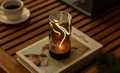Gingko - Bordlampe - Solis Drift Light - Valnød