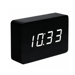 Outlet Gingko - Brick Click Clock Black / White LED