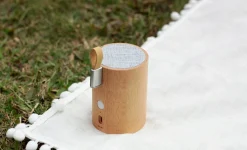 Discount Gingko - Drum Light Bluetooth Speaker Natural Beech Wood