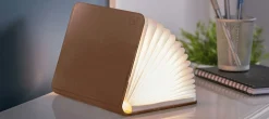 Clearance Gingko - LED Smart Booklight - Brown Leather - Large
