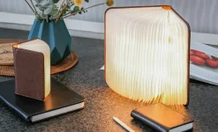 Clearance Gingko - LED Smart Booklight - Brown Leather - Large