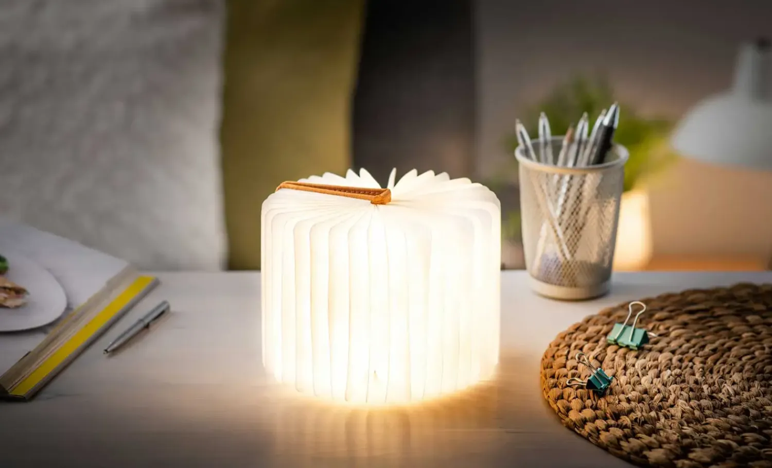 Clearance Gingko - LED Smart Fabric Booklight - Harmony Orange - Mini