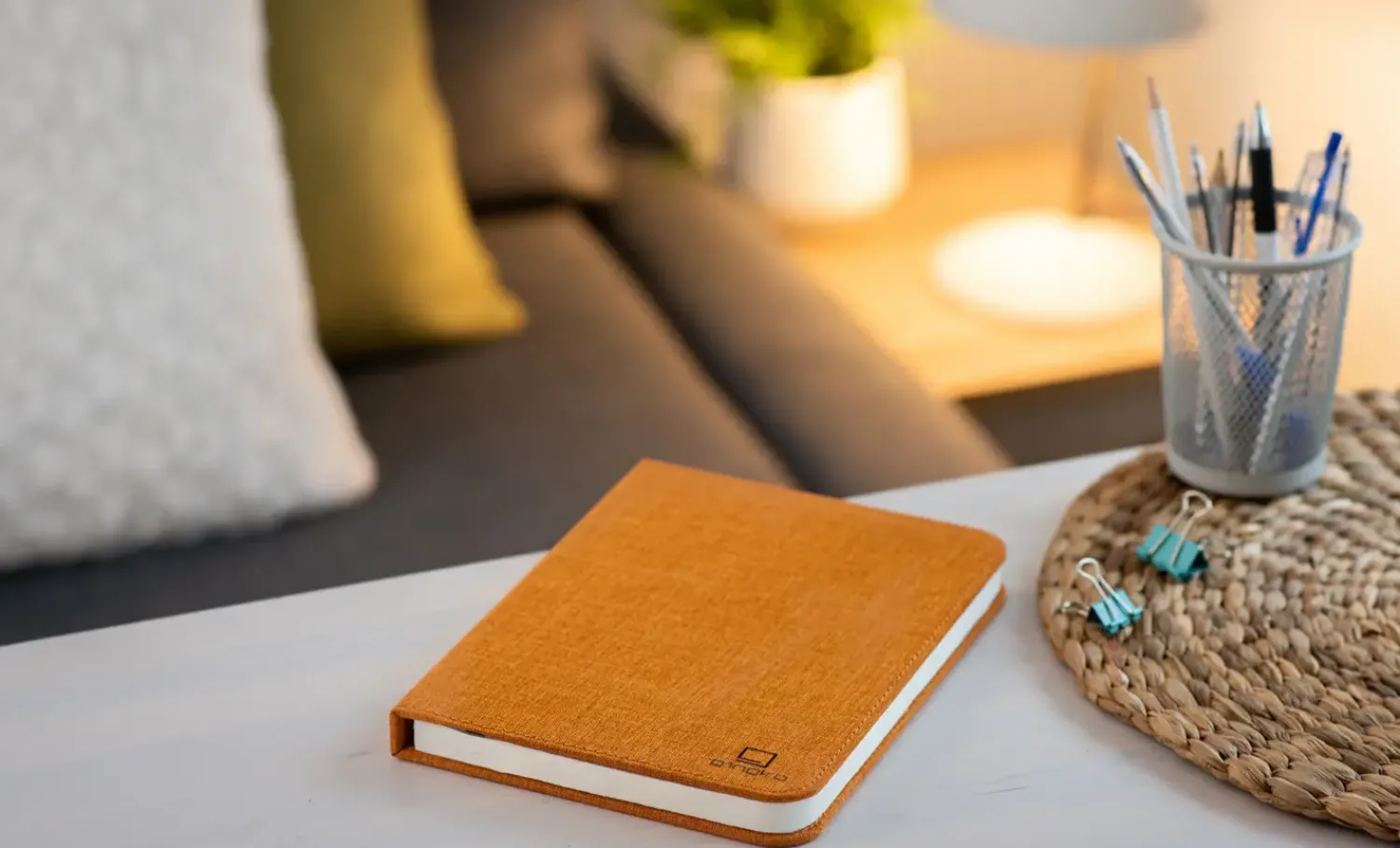 Gingko - LED Smart Fabric Booklight- Harmony Orange