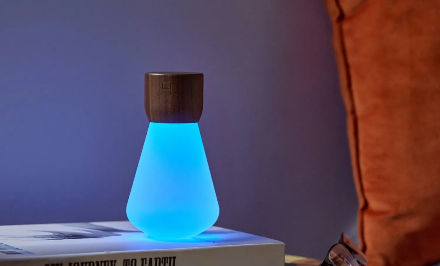 Clearance Gingko - Pentagon Light bulb Lamp Mini Natural Walnut Wood