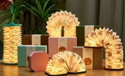 New Gingko - Smart Accordion Lamp Velvet Brown Zebra