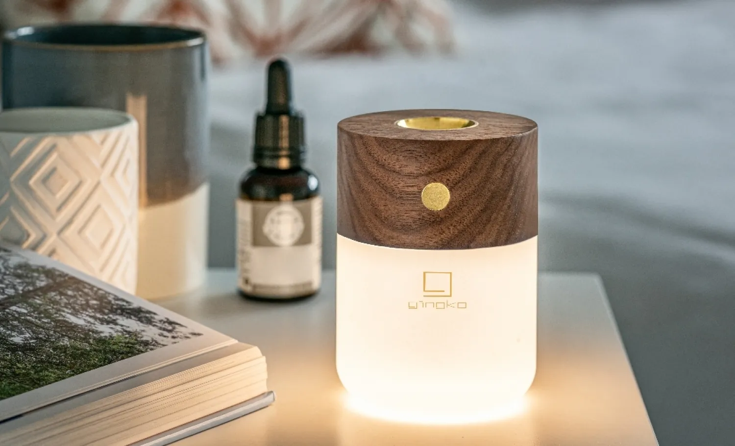 Gingko - Smart Diffuser Lamp Walnut