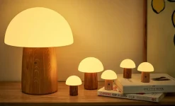 Discount Gingko - Super Mini Alice Mushroom Lamp - Walnut