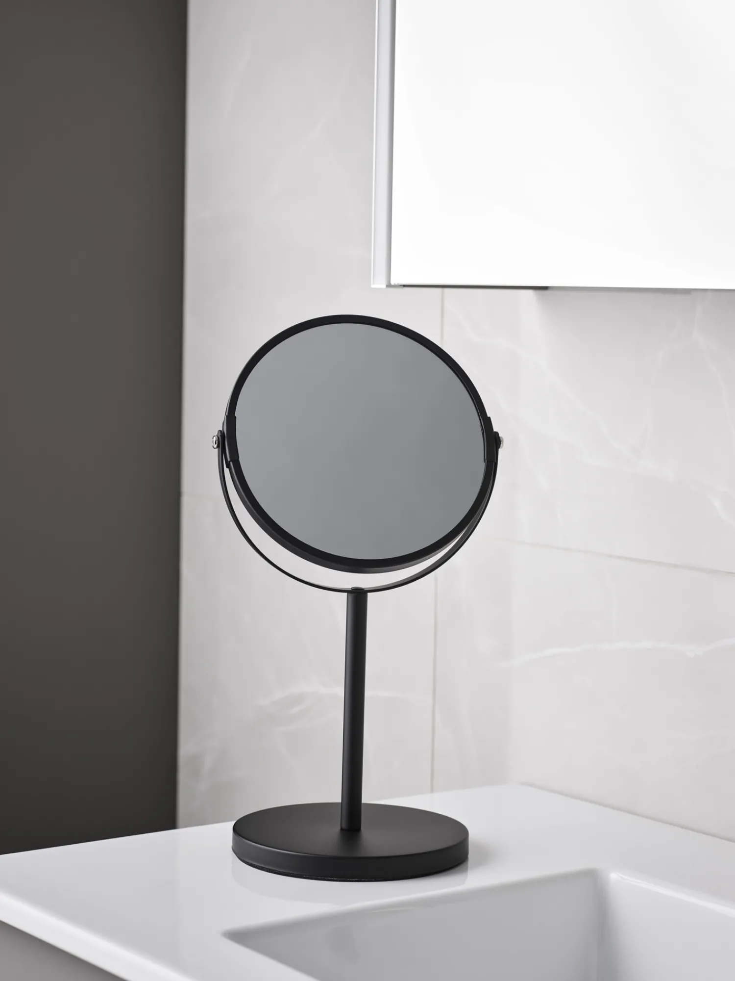 Discount Habo - Bordspejl - Coral - Sort - H: 35 x Ø: 16 cm