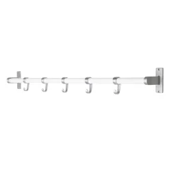 Online Habo - Knagerække Elegant - aluminium/hvid