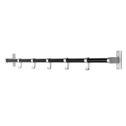 New Habo - Knagerække Elegant - aluminium/sort