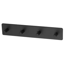 New Habo - Knagerække - Flair - Selvklæbende - Sort - L: 26 cm