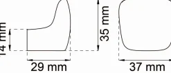 Online Habo - Krog - 29x35 mm - Poleret messing - 2 stk.