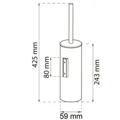 Clearance Habo - Toiletbørsteholder 1368 - Sort Stål