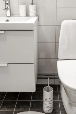 Clearance Habo - Toiletbørstesæt - Marble/Marmor - H: 36 cm