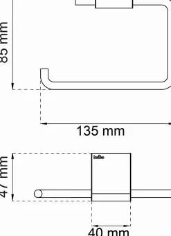 Clearance Habo - Toiletpapirholder - Laverna - Stål