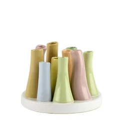 Online 2Have - Vase/fad - Keramik - Pastel Multi - 14 cm