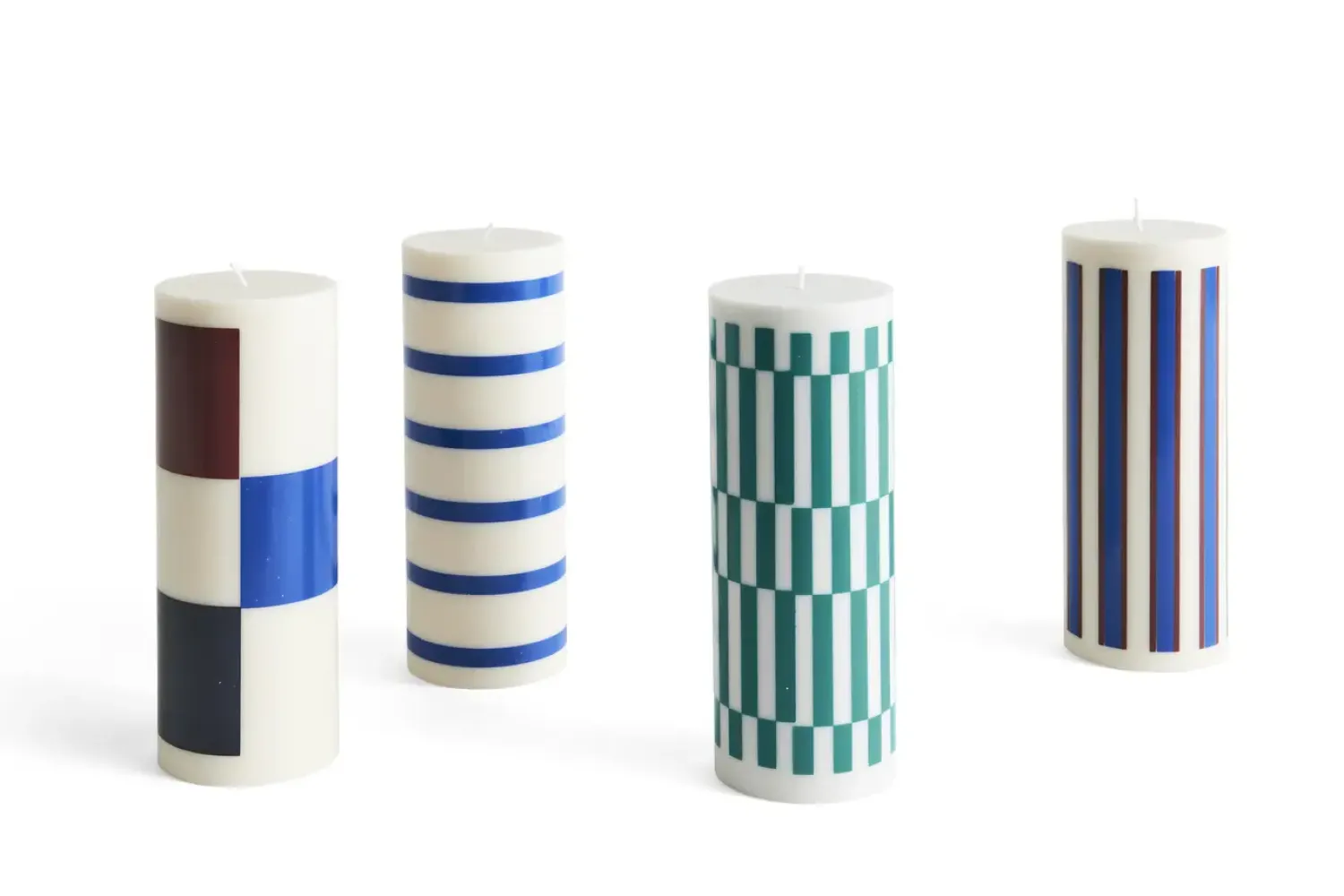 Best Hay - Bloklys - Column - Large - Off-White, Brown & Blue