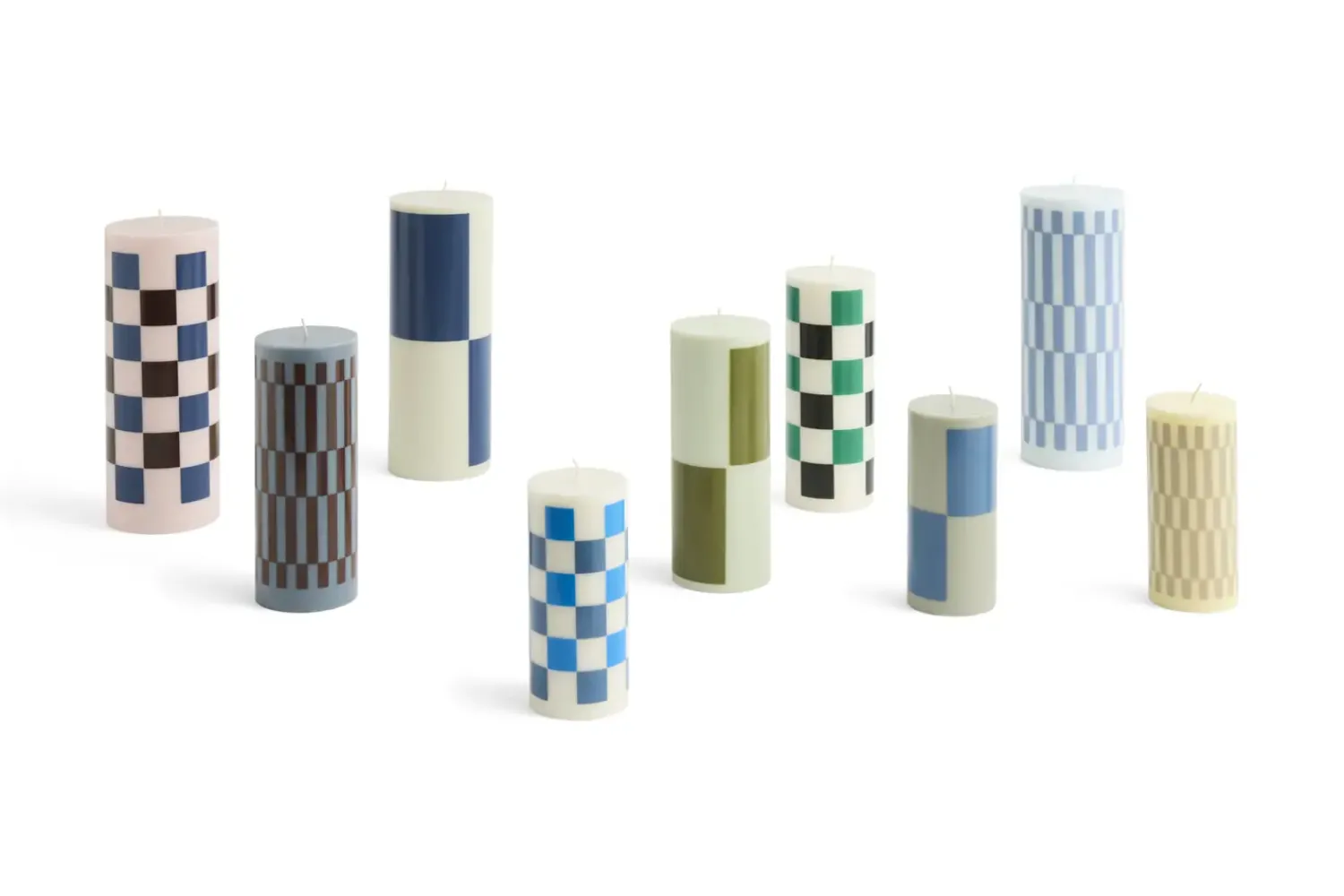 Discount Hay - Bloklys - Column - Medium - Light green & Army green