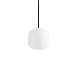 Hay - Buoy Glass Pendel - Sort ledning - Hvid - 200