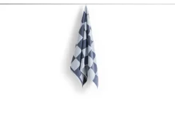Sale Hay - Check Bath Towel (Organic) - W70 x L136 - Steel Blue - Steel blue - 669
