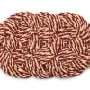 Outlet Hay - Coco Door Mat - Swirl - Bordeaux and off-white