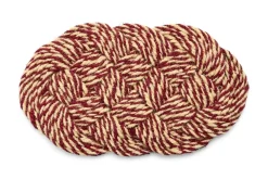 Outlet Hay - Coco Door Mat - Swirl - Bordeaux and off-white