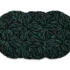 Hot Hay - Coco Door Mat - Swirl - Green and black