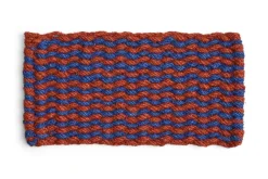 Discount Hay - Coco dørmåtte - Stripe Wave - Brown & Navy - 40x80 cm