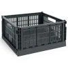 Sale Hay Colour Crate - Large Square - Charcoal
