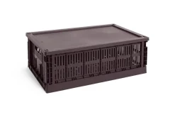 Online Hay Colour Crate Lid Plastic - Large - Bordeaux