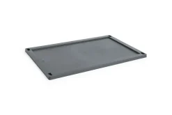 Hot Hay Colour Crate Lid Plastic - Large - Charcoal